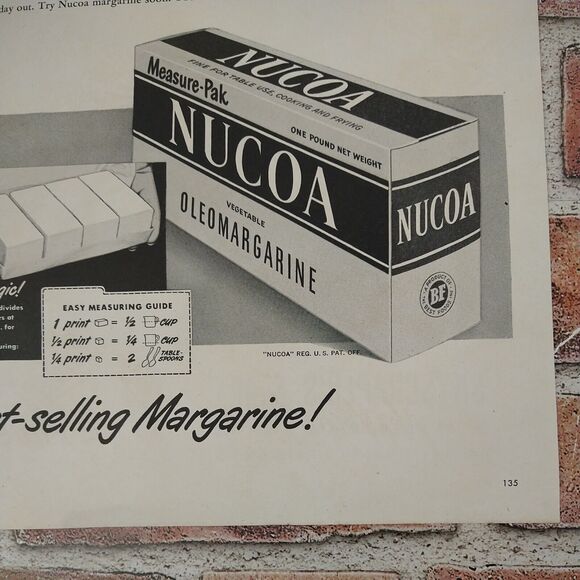 Nucoa Oleo Margarine - Large 2-Pg 21x13 - 1950 Orig Retro Vtg PRINT AD Ephemera - Picture 9 of 15